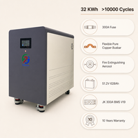 Paquete de Baterías de Litio Lifepo4 de 32Kwh, 48V, 628AH, 51.2V, MB56, 30KW, 32Kw, 30Kwh, 64Kwh, 11000 Ciclos, para Sistemas Solares ESS y RV