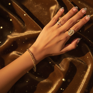 צמיד קובני מזהב צהוב מלא 9K/10K/<span class=keywords><strong>14K</strong></span>/18K עם סוגר לובסטר - תכשיט זהב אמיתי - Product Image 3