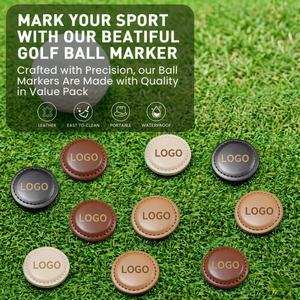 Marqueur de balle de golf personnalisé en cuir PU avec logo sur mesure, aides d'entraînement de golf pour hommes, cadeaux de golf pour grand-père - Product Image 4