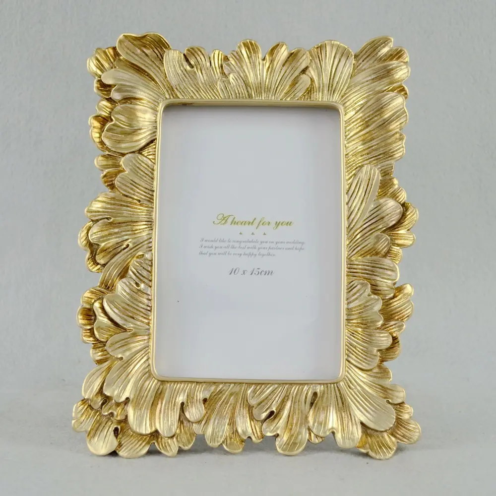 Foto Frames Atacado Resina Estilo Antigo Polyresin Ornamentado Vintage Ferro Silk Screen Printing Madeira Decoração Photo Frame