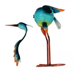 Pot de fleurs en métal pour plantes, motif oiseau paon/flamant rose/heron - Product Image 6