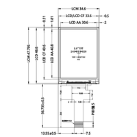 Modul Layar LCD TFT IPS 2.0 Inci ST7789P3 240X320 14Pin 4-Kawat SPI Layar Warna untuk Proyek Elektronik DIY M110