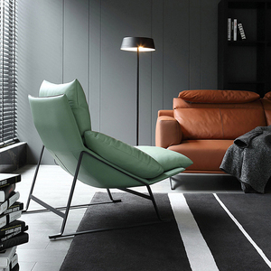 Sedia a sdraio pigra di lusso leggera moderna balcone camera da letto super morbida in pelle con schienale alto singolo divano <span class=keywords><strong>per</strong></span> il tempo libero - Product Image 2