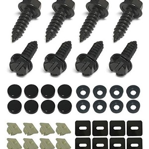 Stainless Steel License Plate <b>Frame</b> Screws 177mm Clamp Kit With Washers And <b>Clips</b> For US Standard Plates - Product Image 1