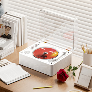 Lecteur CD portable rechargeable avec télécommande, prise en charge MP3, entrée AUX, longue autonomie, système audio de bureau, vente en gros - Product Image 3