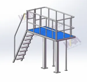 WFA Factory Price of Cattle Slaughterhouse Working Stand Platform For Cow Slaughtering Equipment