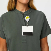 Nouvel ensemble de blouses médicales extensibles en spandex pour femmes, grandes tailles, uniforme d'infirmière respirant, uniformes médicaux personnalisables