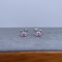 Nouvelles boucles d'oreilles clous en argent sterling S925 avec zircone, style minimaliste solitaire, pour femme, bijoux fins de luxe, par le fabricant SPJ