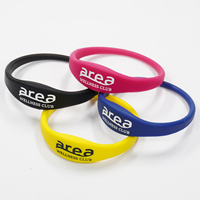 Bracelet en silicone RFID 13,56 MHz imprimé sur mesure, étanche, bracelet NFC sans contact, bracelet QR NFC, bracelet en silicone NFC