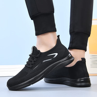 Chaussures décontractées pour hommes Conception tissée volante avec maille de polyuréthane respirante Baskets de printemps légères Semelle intérieure en EVA