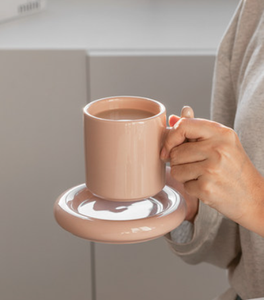 Juego de tazas y platillos de café de estilo nórdico moderno, conjunto de té de cerámica con pulgares hacia arriba de varios colores, con energía positiva para la vida diaria - Product Image 6