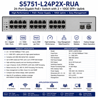 Switch administrado MultiGE PoE+ CloudEngine S5751-L8P2PN2HX-RUA L24T2J-RUA L24P2J-RUA L24T2X-RUA L24P2X-RUA L24P2PN2X-RUA
