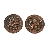 Conception personnalisée Pièce de jeu Pièce de jeu en métal fini antique Pièces de jeu pour jeu de société