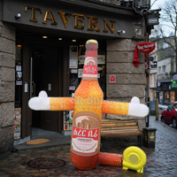 Bouteille de bière gonflable personnalisée, étanche, durable, alimentée par prise, danseur de vent, ballon promotionnel pour la publicité