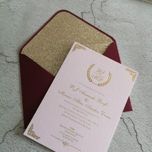 Elegant Luxury Rose Gold Foiling Letterpress Save Date <strong>Wedding</strong> Invitation <strong>Cards</strong> Greeting <strong>Cards</strong> <strong>Thank</strong> <strong>You</strong> <strong>Cards</strong> Love Theme Paper - Product Image 3