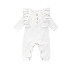 Ropa de Bebé en Oferta 2021, Mamelucos de Manga Larga para Otoño, Mameluco de Algodón 100% Acanalado, Mono para Bebés, Mamelucos para Niñas - Product Image 5