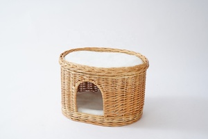 Cama para Gatos Ecológica de Bambú con Cubierta de Felpa Suave Extraíble, Construcción Sólida para Uso en Interiores/Exteriores - Product Image 4