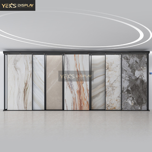공장 직판 금속 타일 전시대, 푸시풀 프레임 세라믹 타일 스탠드, 석재 샘플 전시 선반 - Product Image 3