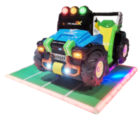FEC Kiddie Rides tout-terrain en fibre de verre, à monnayeur, avec écran LCD 17 pouces, pour enfants, jeux d'arcade de course d'intérieur, modèle X M-sky KA-275, pour centres commerciaux