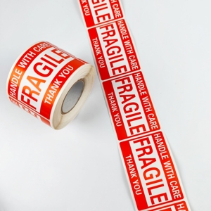 Customized Environmental <strong>Label</strong> Roll Printing With Caution <strong>Fragile</strong> Stickers for Transportation Packaging - Product Image 4