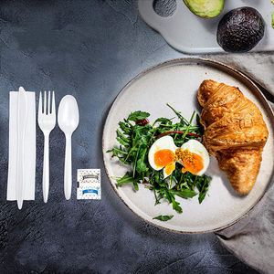 Comida para llevar Utensilios desechables Cuchara de plástico Tenedor Cuchillo Juego de cubiertos - Product Image 4