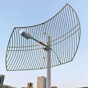 高增益远距离3G 4G Lte 2 * 24dbi 1700-2700MHz室外定向MIMO网格抛物面天线 - Product Image 1