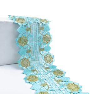 9.5CM Width Europe Floral Venise Pattern Inelastic Embroidery Trims,Curtain Tablecloth Slipcover Bridal DIY Clothing/Accessories.(2 Yards In One...