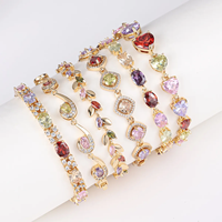 ZYO Vente en gros Plaqué or 18 carats Zircon Cubique Laiton Pro Mayor Pulsera De Mujer Bijoux de mode Personnalisé Diamant CZ Bracelet pour femme