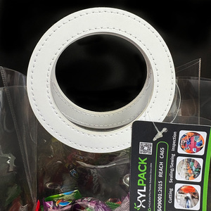Bolsa de mano de PVC transparente personalizada-Organizador de embalaje de regalo de dulces, bolsas de almacenamiento de cosméticos reutilizables - Product Image 2