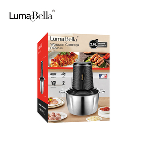 LUMABELLA Grosir Penggiling Daging Rumah Tangga 2.0L Pembuat Makanan Bayi Mixer Makanan Elektrik 56015 - Product Image 6