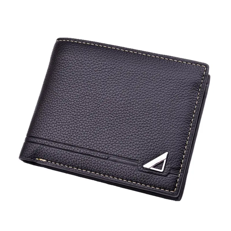 Pu Leather Short Wallets ID Card Holder Coin Purses Men Money Bag