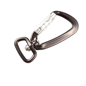 Vente en gros de nouveaux styles de crochet rotatif d'escalade en aluminium crochet pince en forme de D en métal noir mousqueton pivotant - Product Image 4