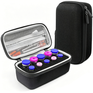 EVA Essential Oil Insulin injection Storage Case Waterproof Travel Carrying Bag Zipper Portable Vial Organizer with Strap 1-10ml - Product Image 1