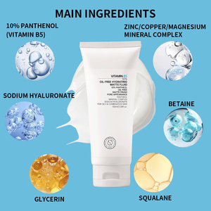 Crème réparatrice apaisante pour le visage à 10% de vitamine B5 (panthénol) avec glycérine <span class=keywords><strong>et</strong></span> squalane, lotion hydratante rafraîchissante <span class=keywords><strong>et</strong></span> régulatrice de sébum - Product Image 4