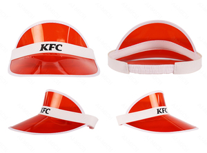 AI-MICH Cappello Estivo Promozionale <span class=keywords><strong>in</strong></span> PVC per Adulti con Logo Personalizzato, Visiera Trasparente <span class=keywords><strong>in</strong></span> Plastica per Pubblicità e Sport - Product Image 3