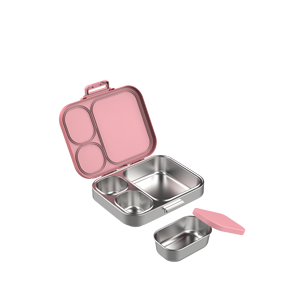 Boîte à lunch pour enfants en acier inoxydable 304 à 3 compartiments, bords arrondis, anti-rayures, étanche, <span class=keywords><strong>bento</strong></span> sûr pour enfants - Product Image 2