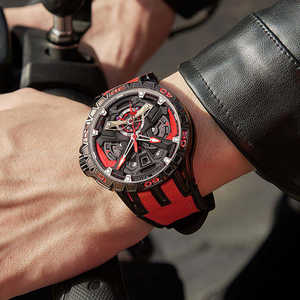 Nouvelle montre de luxe pour homme LILUOKE 9017, mouvement à quartz, étanche, bracelet en silicone, style sportif et tendance, 40 mm, 2026 - Product Image 6