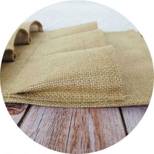 Sac de rangement mural en tissu de jute à suspendre sur la porte, avec 5 poches - Product Image 3