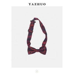 โบว์ผูกโบว์ผ้าไหมลายผีเสื้อสำหรับผู้ชายพิมพ์โลโก้ได้ตามต้องการฉลากส่วนตัว - Product Image 1