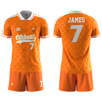 Jersey Klub Sepak Bola Tim Kustom Berkualitas Tinggi Seragam Sepak Bola Unisex Set Bernapas Lengan Pendek