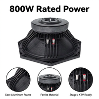 Driver Speaker Woofer Ferit HD15SF100 15 inci 800W RMS 1600W Peak 8 Ohm Voice Coil 4 inci Casing Metal untuk Sistem PA Suara Live Panggung