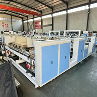 Machine plieuse-colleuse automatique Oray deux pièces pour carton ondulé 3/5 plis A+B, avec alimentation double servo 14000W