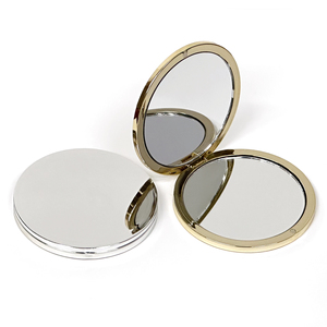 Electroplated Double Sided Folding Mirror High Quality Luxury Plastic Promotional Mirror