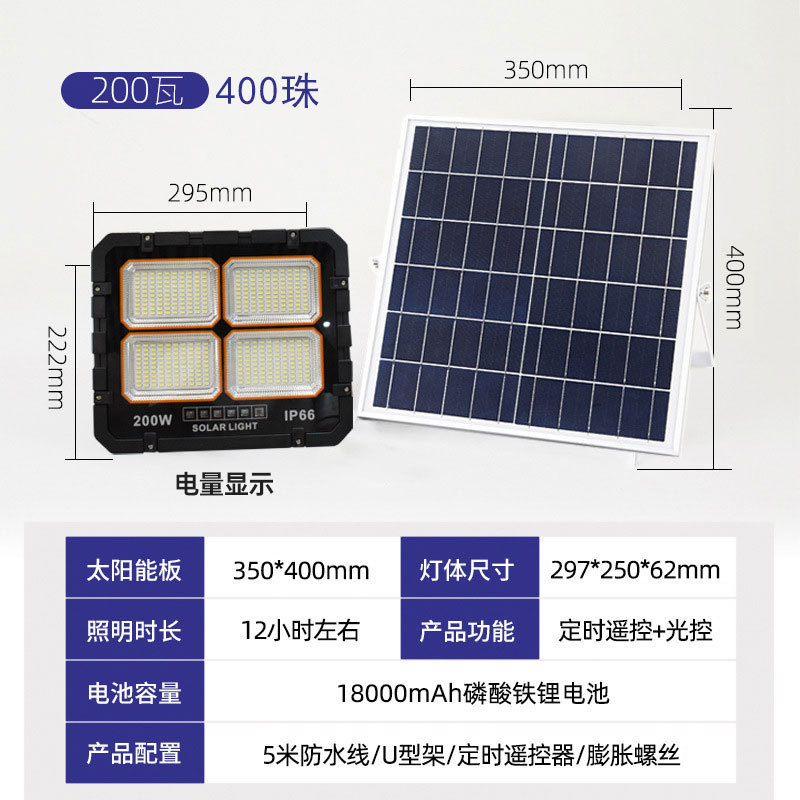 Projecteur 200W - 400 LED [18Ah]
