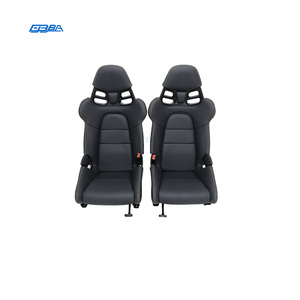 Sièges de voiture en cuir Nappa Alcantara noir et jaune personnalisables, version piste, en fibre de carbone sèche, pour Porsche 911GT3 RS - Product Image 2