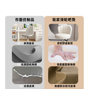 Tabouret de pédicure bleu pour salon de beauté moderne Chaise de technicien de pédicure à ongles avec roues à rotation hydraulique - Product Image 3