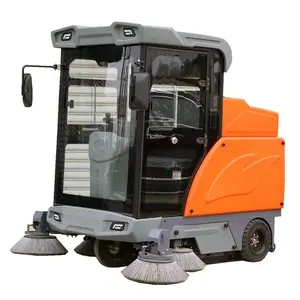 Barredora de calle inteligente compacta multifuncional Road Ride On Commercial Floor Sweeper