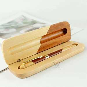 Eco Friendly di bambù di lusso Twistable penne a sfera per Croperation collega chiesa regali inchiostro nero penna scatola con scatola di legno - Product Image 5