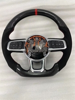 Volante de Fibra de Carbono con Levas para Jeep Wrangler JL SRT JK Grand Cherokee KL 2017 2011 2012 2013 2014 2015 2016