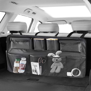 Car Seat Back Storage Organizer Oxford Cloth 8-11 Pockets <b>Black</b> 88x48cm For <b>Trunk</b> Organization - Product Image 1